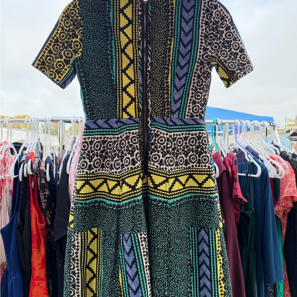 Plenty by Tracy Reese Blue and Yellow Mini Dress - Picture 7 of 7